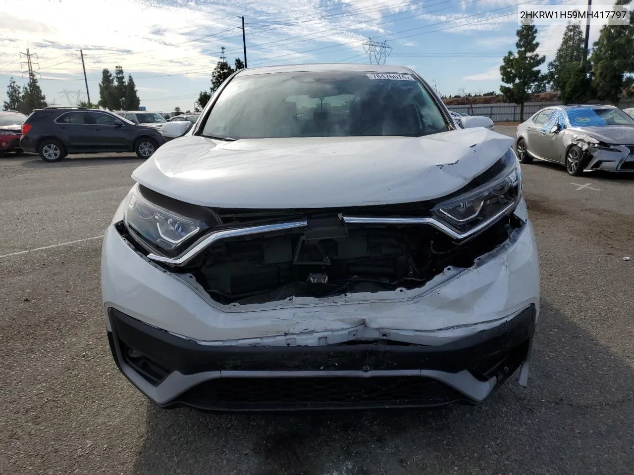 2021 Honda Cr-V Ex VIN: 2HKRW1H59MH417797 Lot: 78476574