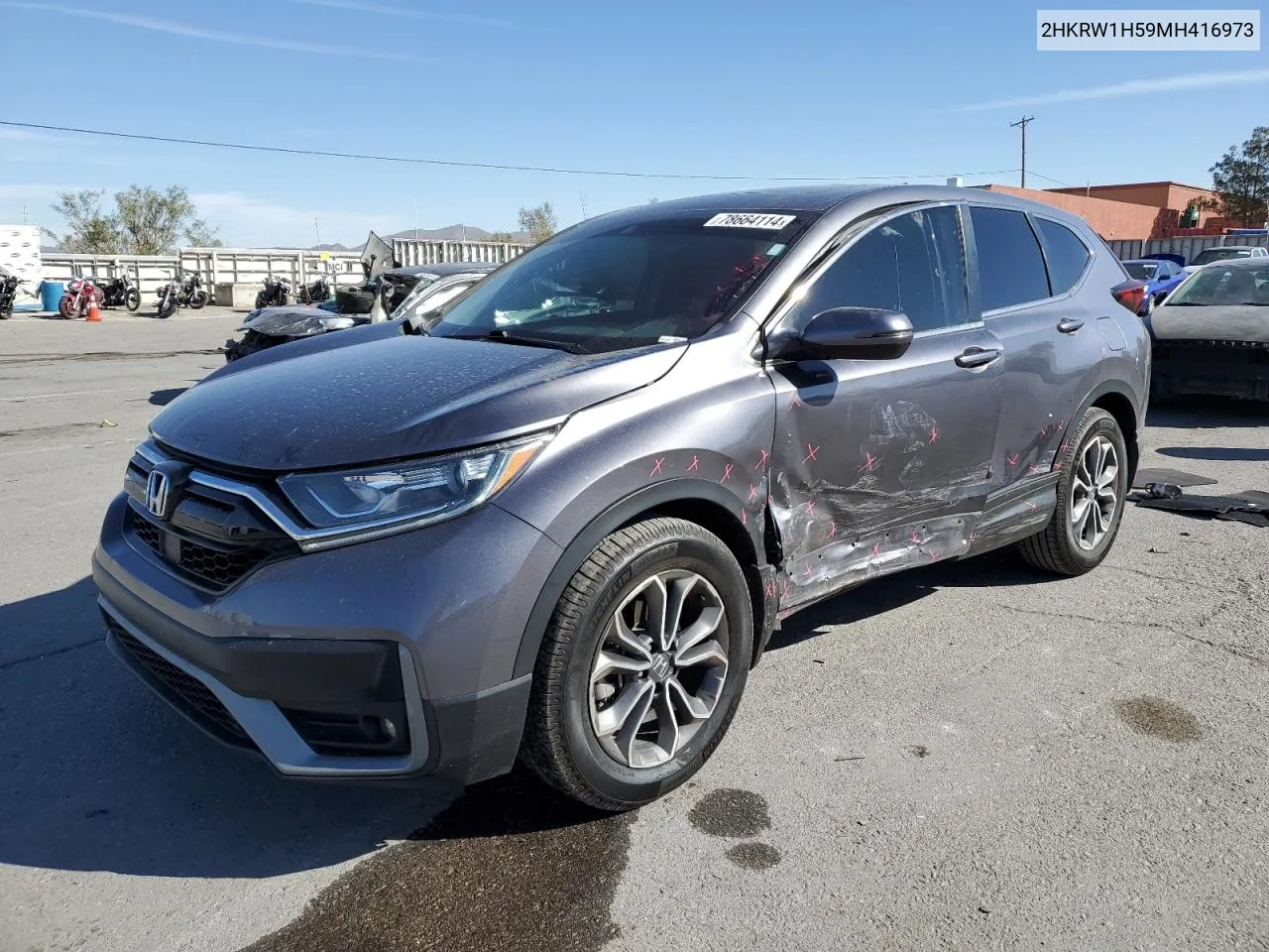 2021 Honda Cr-V Ex VIN: 2HKRW1H59MH416973 Lot: 78664114