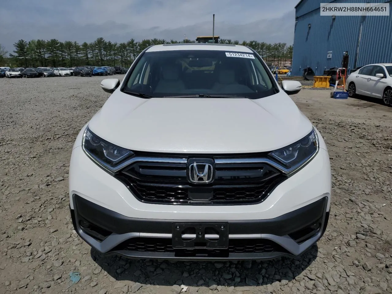 2022 Honda Cr-V Exl VIN: 2HKRW2H88NH664651 Lot: 51234214