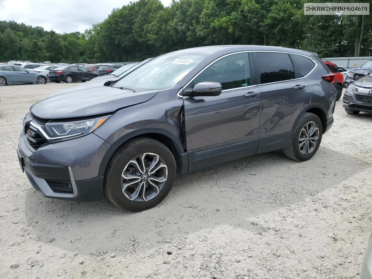 2022 Honda Cr-V Exl VIN: 2HKRW2H89NH604619 Lot: 64544624