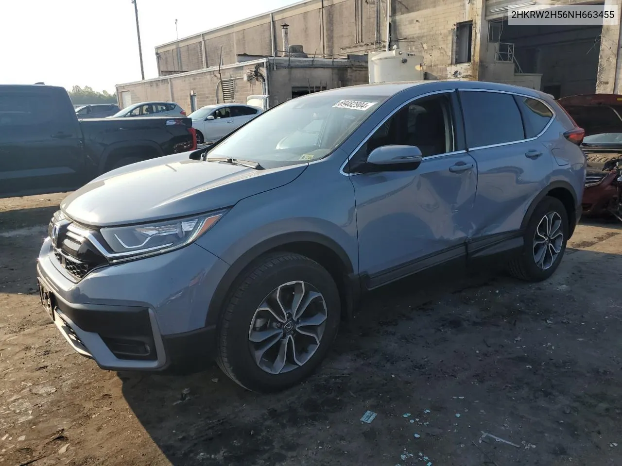 2022 Honda Cr-V Ex VIN: 2HKRW2H56NH663455 Lot: 69482904