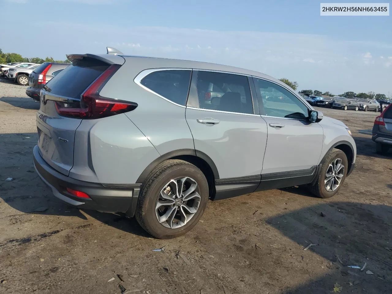 2022 Honda Cr-V Ex VIN: 2HKRW2H56NH663455 Lot: 69482904