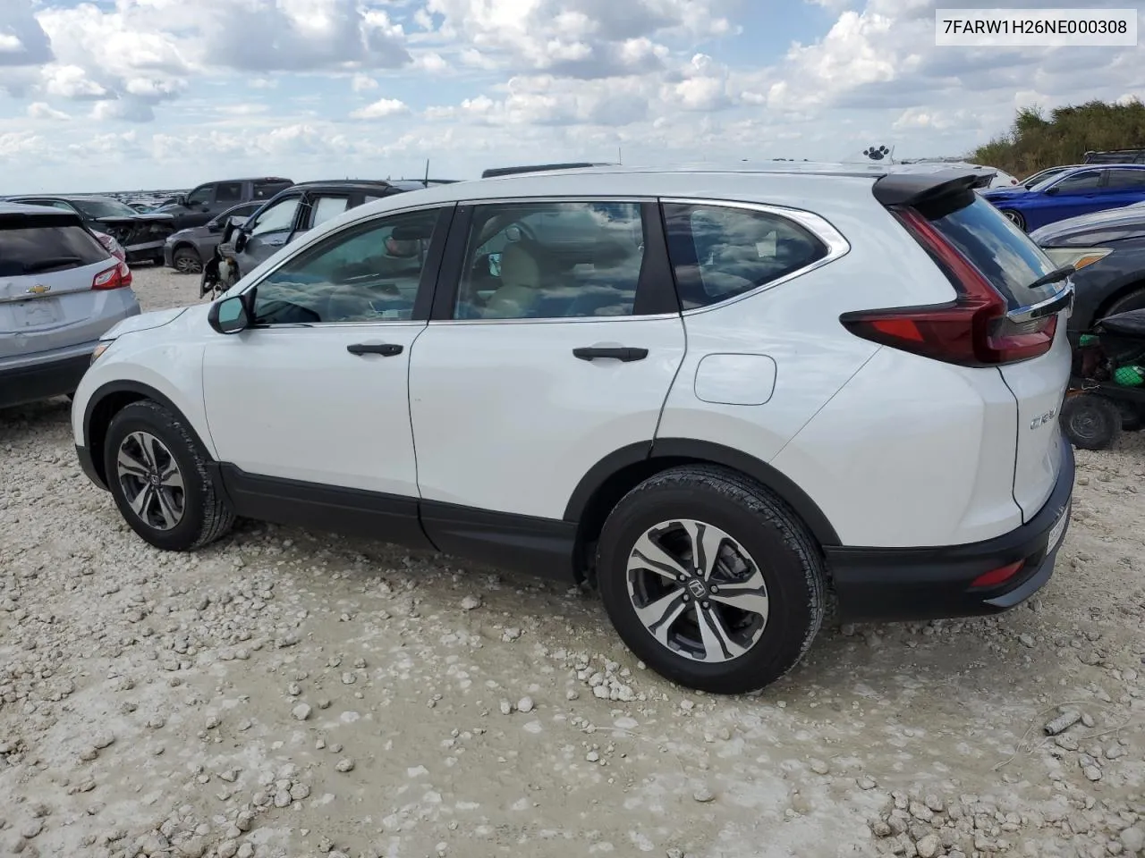 2022 Honda Cr-V Lx VIN: 7FARW1H26NE000308 Lot: 70669244