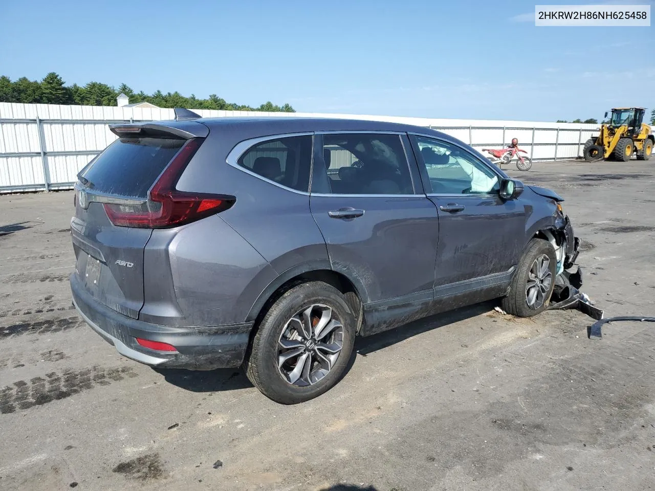 2022 Honda Cr-V Exl VIN: 2HKRW2H86NH625458 Lot: 70980094