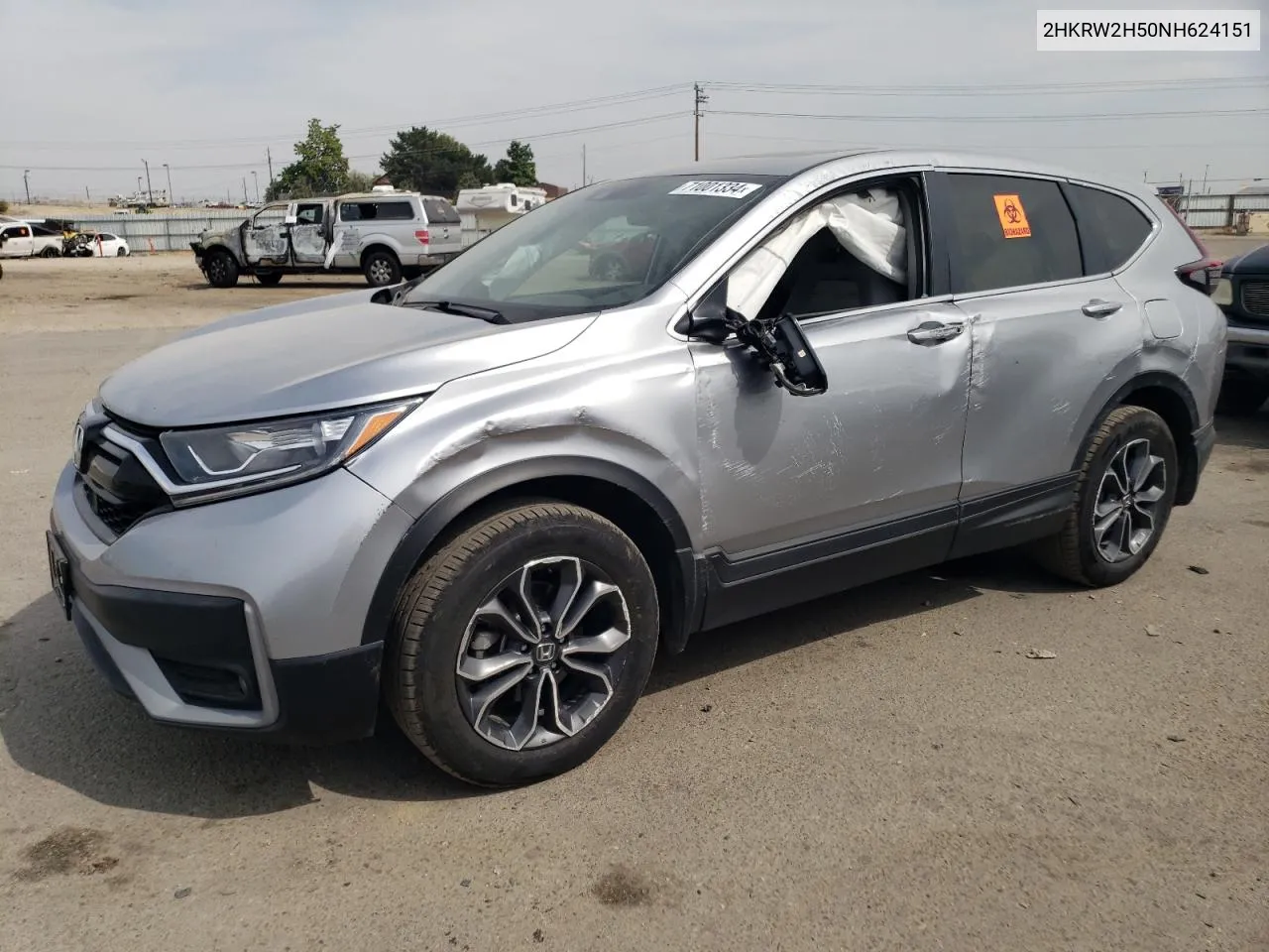 2022 Honda Cr-V Ex VIN: 2HKRW2H50NH624151 Lot: 71001334