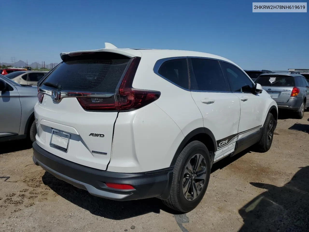 2022 Honda Cr-V Se VIN: 2HKRW2H78NH619619 Lot: 71049334