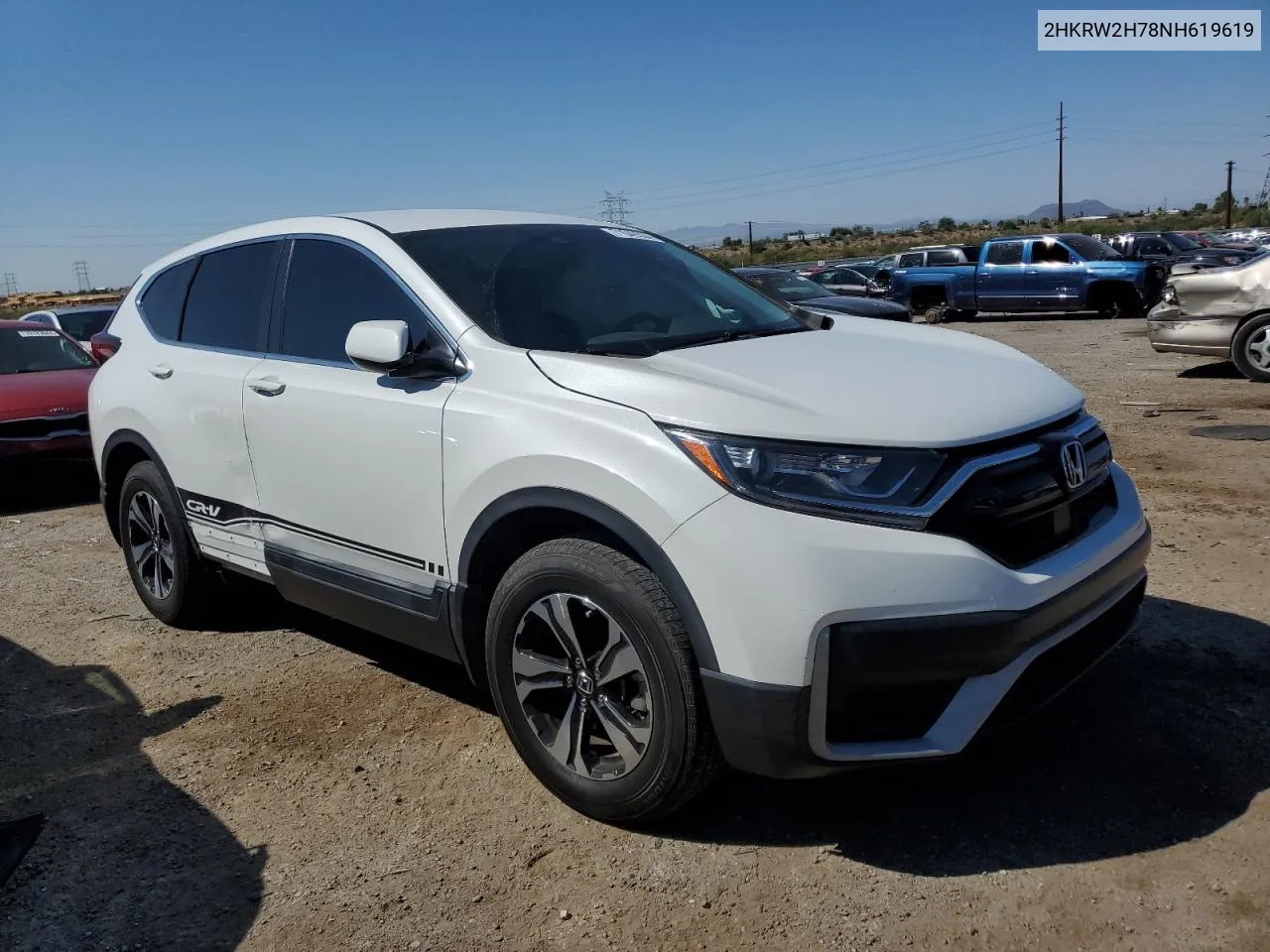 2022 Honda Cr-V Se VIN: 2HKRW2H78NH619619 Lot: 71049334