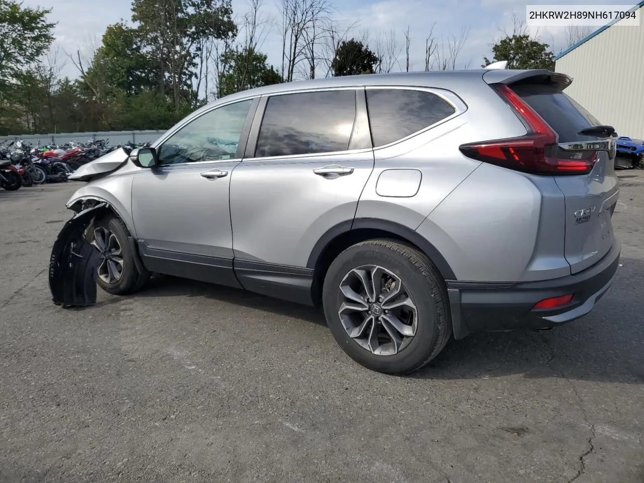 2022 Honda Cr-V Exl VIN: 2HKRW2H89NH617094 Lot: 71976944