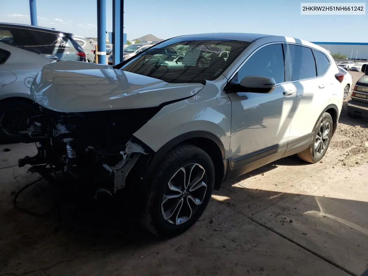 2022 Honda Cr-V Ex VIN: 2HKRW2H51NH661242 Lot: 72646904