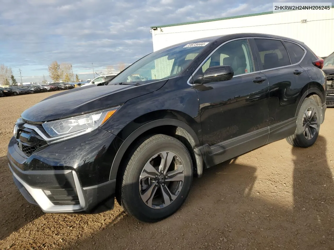 2022 Honda Cr-V Lx VIN: 2HKRW2H24NH206245 Lot: 72673444