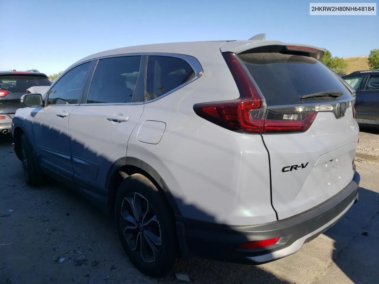 2022 Honda Cr-V Exl VIN: 2HKRW2H80NH648184 Lot: 73029064