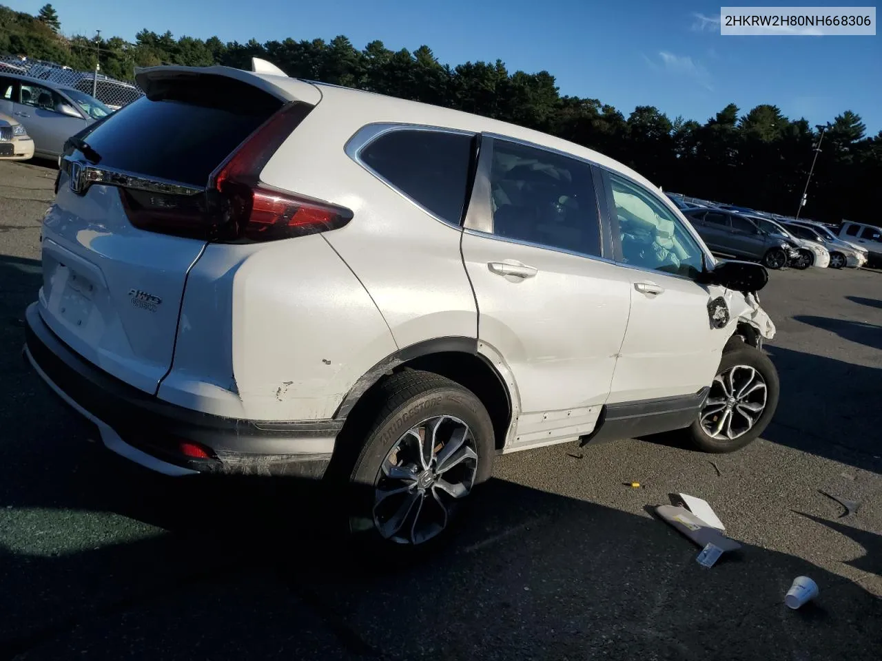 2022 Honda Cr-V Exl VIN: 2HKRW2H80NH668306 Lot: 73041504