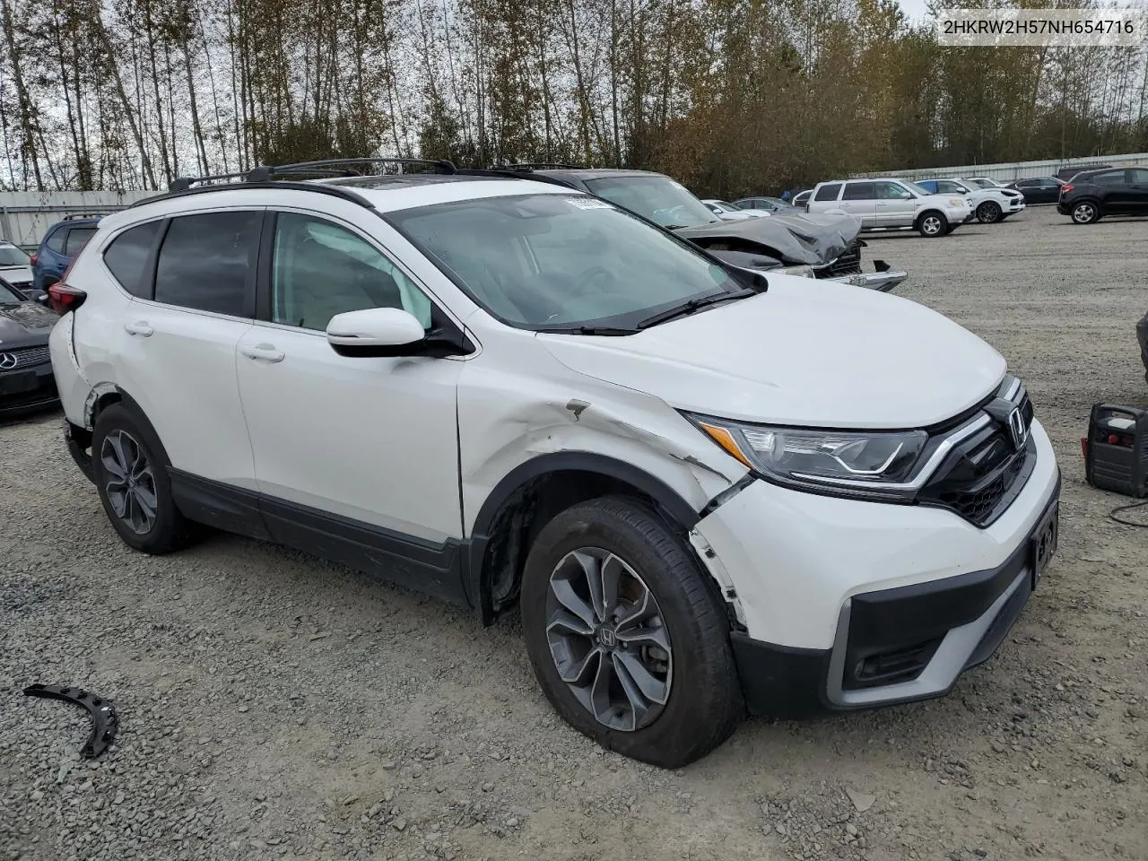 2022 Honda Cr-V Ex VIN: 2HKRW2H57NH654716 Lot: 73551104