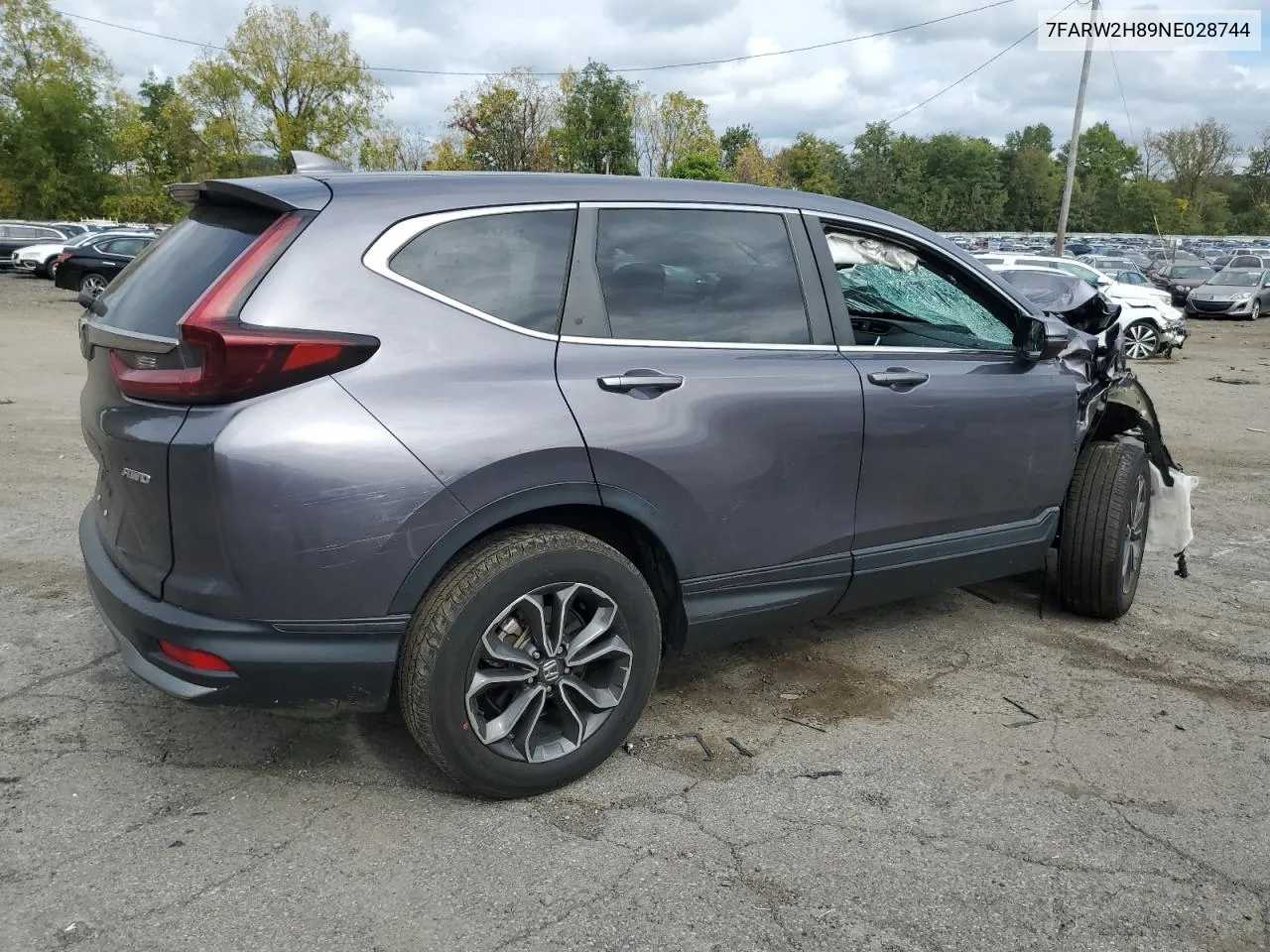 2022 Honda Cr-V Exl VIN: 7FARW2H89NE028744 Lot: 74144564