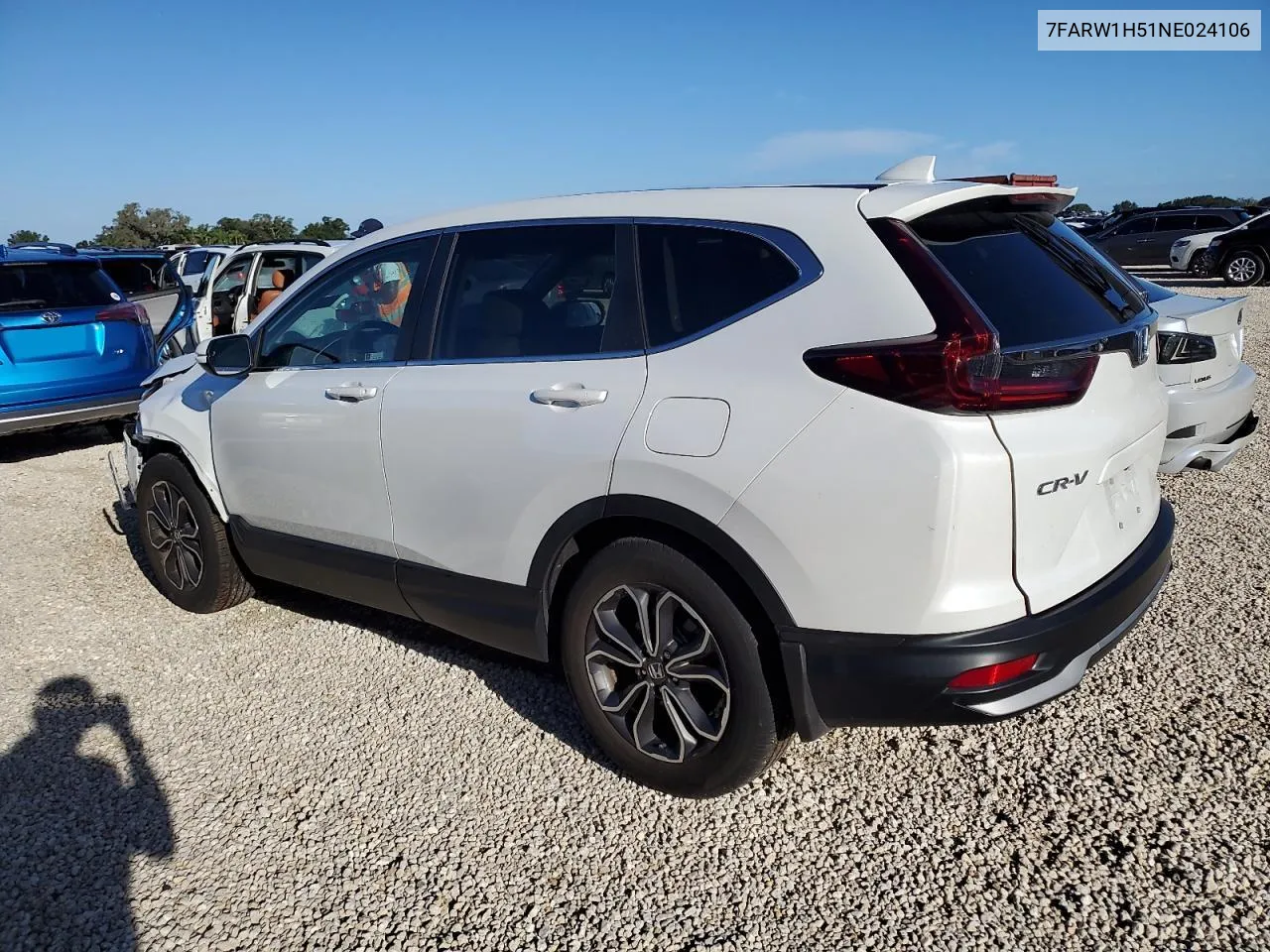 2022 Honda Cr-V Ex VIN: 7FARW1H51NE024106 Lot: 74449974