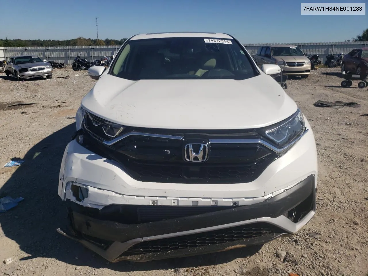 2022 Honda Cr-V Exl VIN: 7FARW1H84NE001283 Lot: 74512344