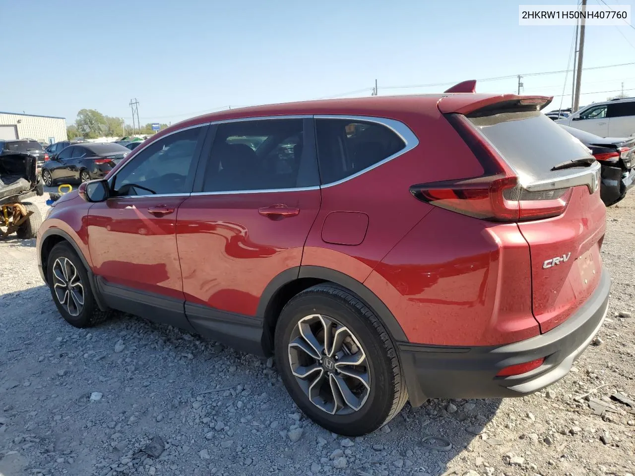 2022 Honda Cr-V Ex VIN: 2HKRW1H50NH407760 Lot: 74529374