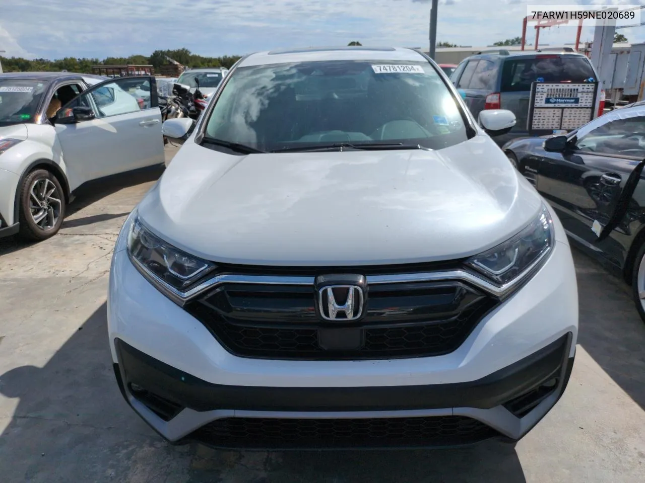 2022 Honda Cr-V Ex VIN: 7FARW1H59NE020689 Lot: 74781204