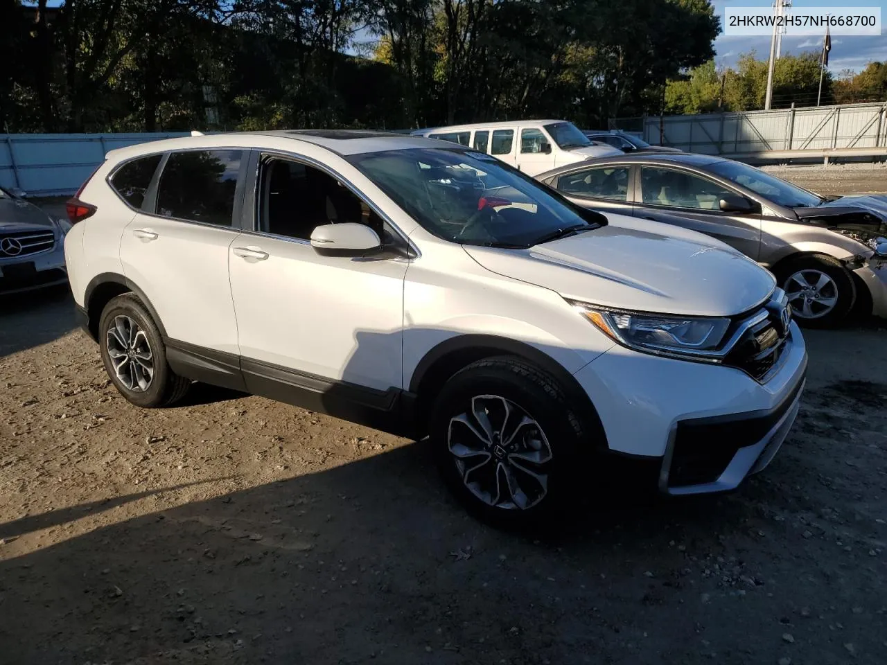 2022 Honda Cr-V Ex VIN: 2HKRW2H57NH668700 Lot: 74818544