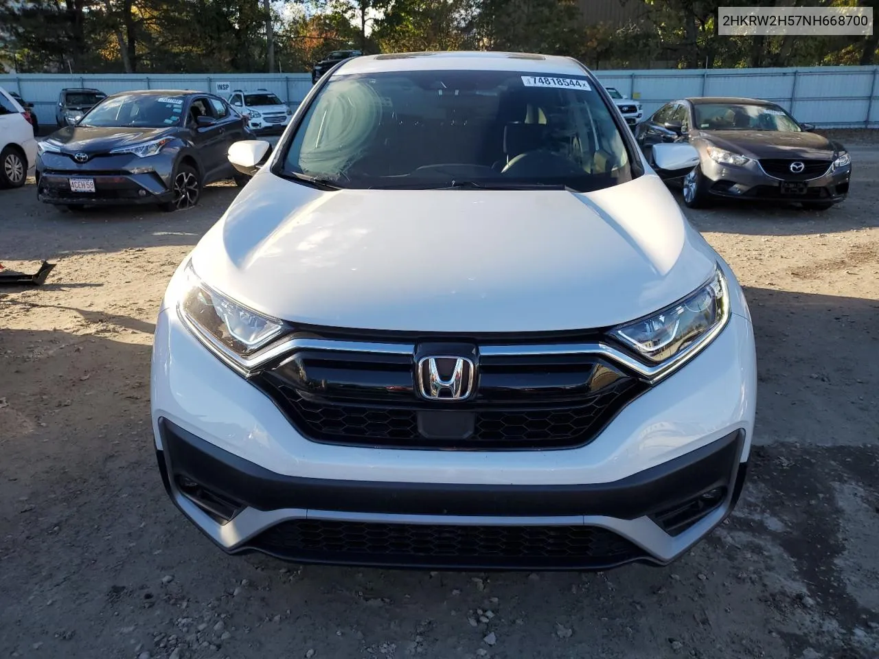 2022 Honda Cr-V Ex VIN: 2HKRW2H57NH668700 Lot: 74818544