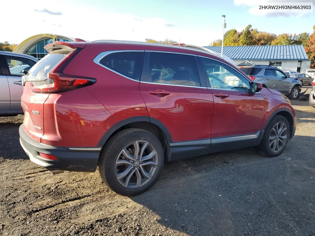 2022 Honda Cr-V Touring VIN: 2HKRW2H93NH663903 Lot: 74998134