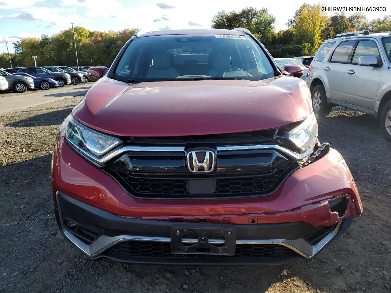 2022 Honda Cr-V Touring VIN: 2HKRW2H93NH663903 Lot: 74998134