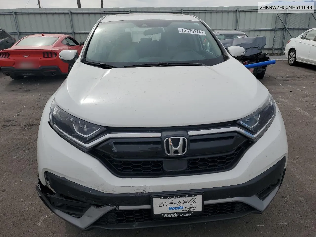 2022 Honda Cr-V Ex VIN: 2HKRW2H50NH611643 Lot: 75476174