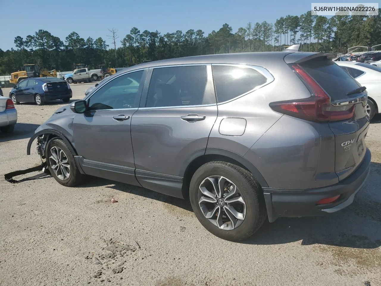 2022 Honda Cr-V Exl VIN: 5J6RW1H80NA022226 Lot: 75626504