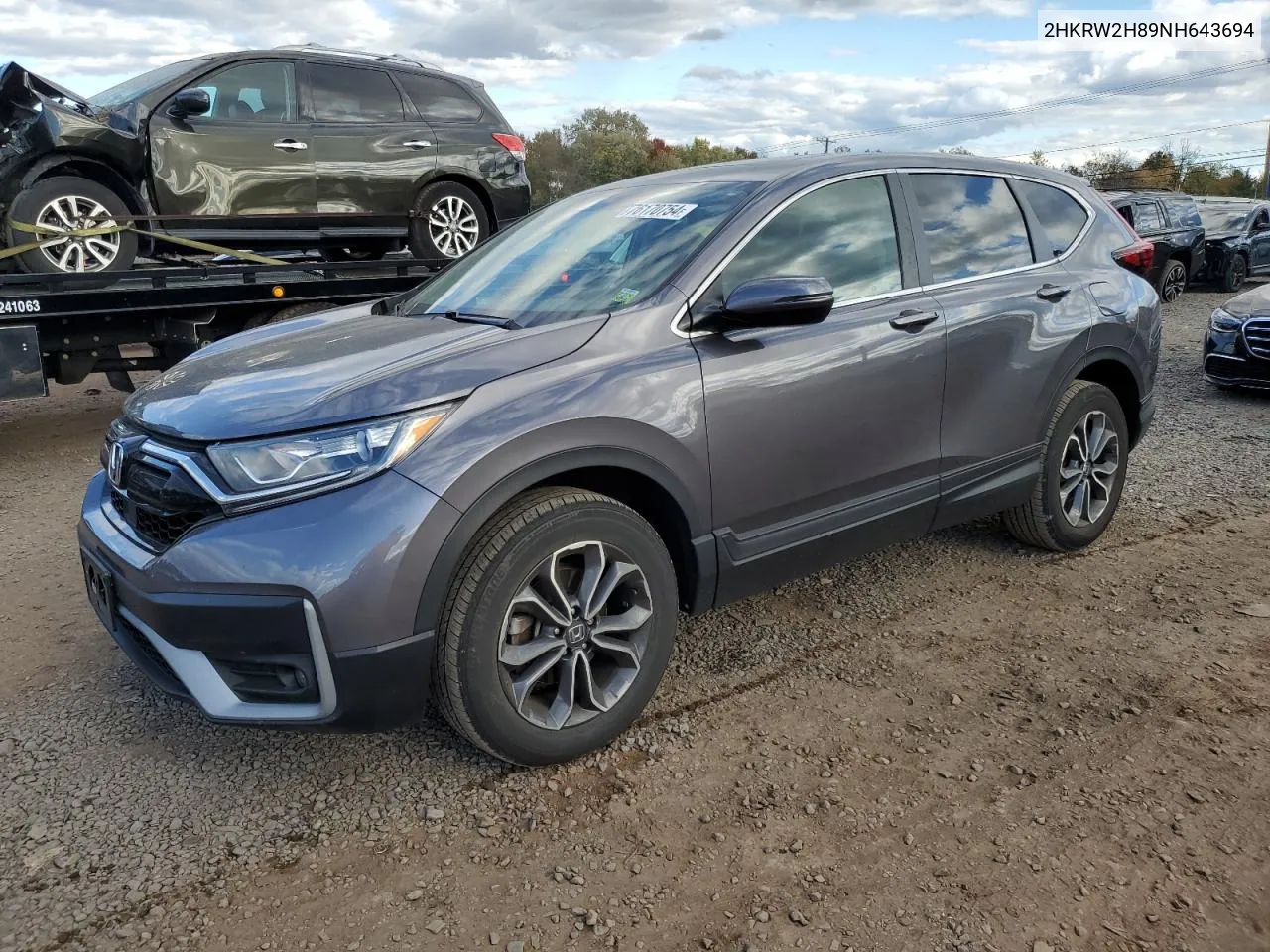 2022 Honda Cr-V Exl VIN: 2HKRW2H89NH643694 Lot: 76170754