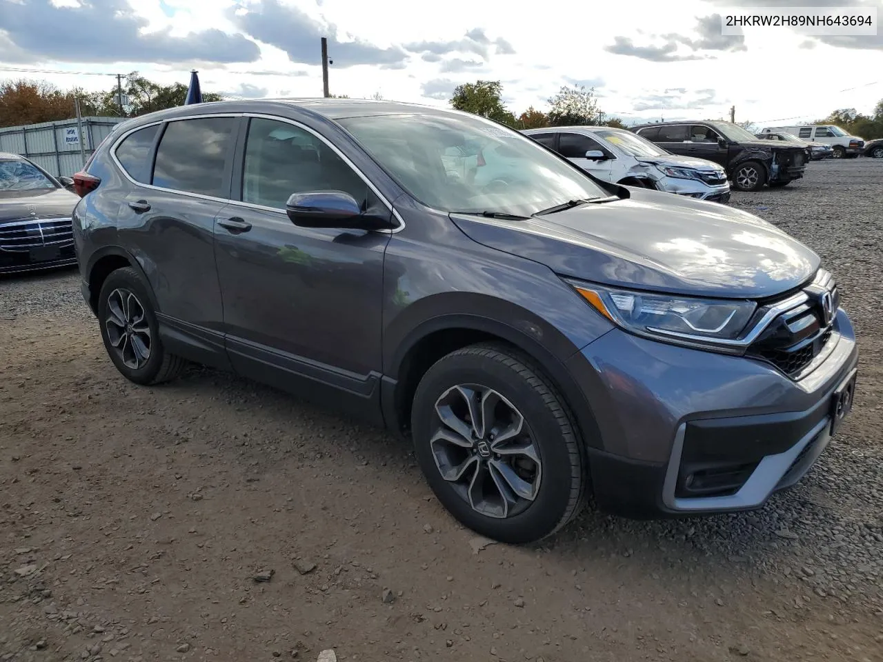 2022 Honda Cr-V Exl VIN: 2HKRW2H89NH643694 Lot: 76170754