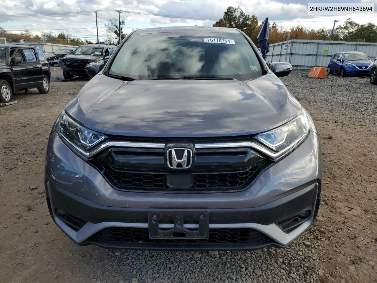 2022 Honda Cr-V Exl VIN: 2HKRW2H89NH643694 Lot: 76170754