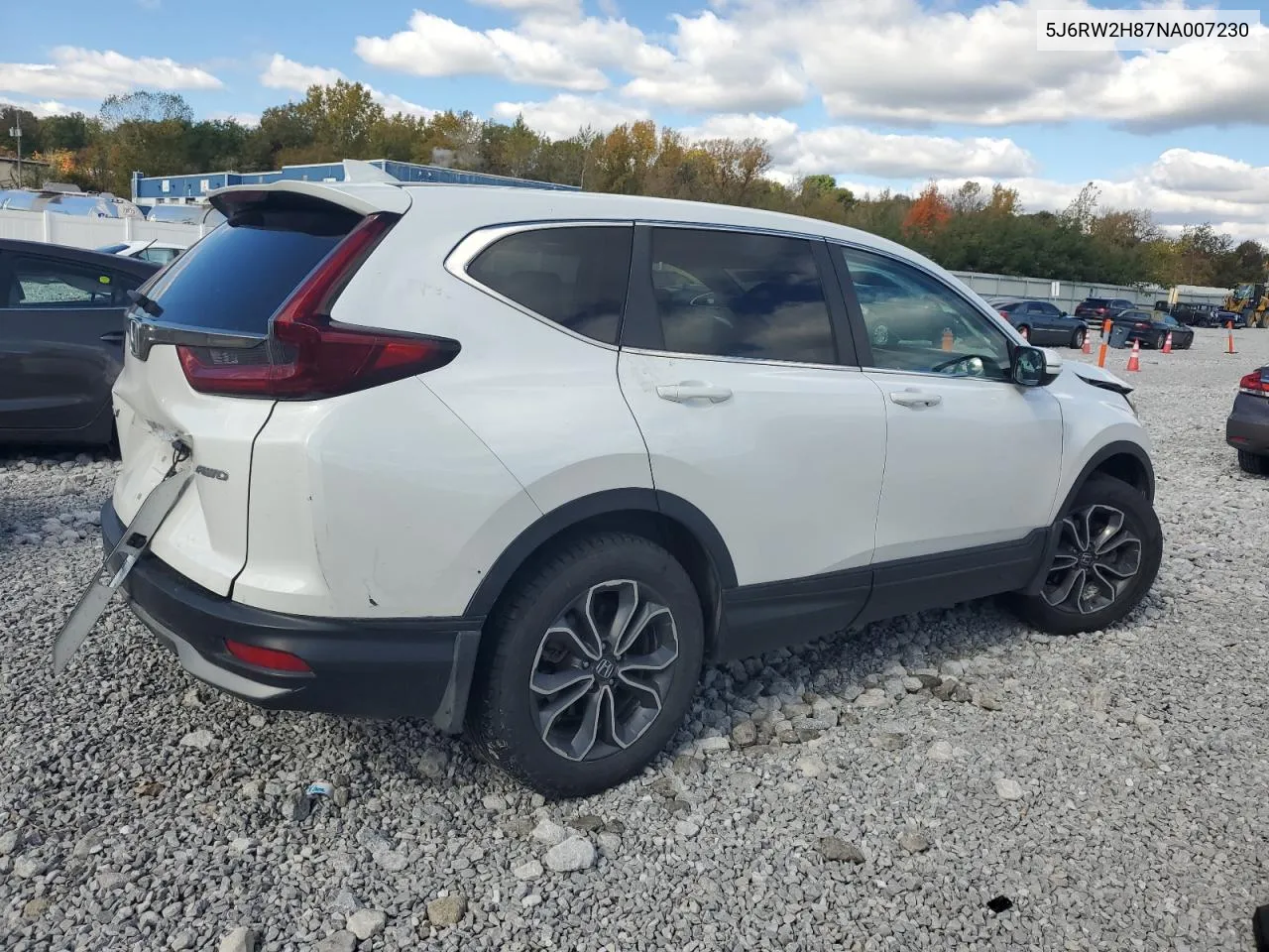 2022 Honda Cr-V Exl VIN: 5J6RW2H87NA007230 Lot: 76478784