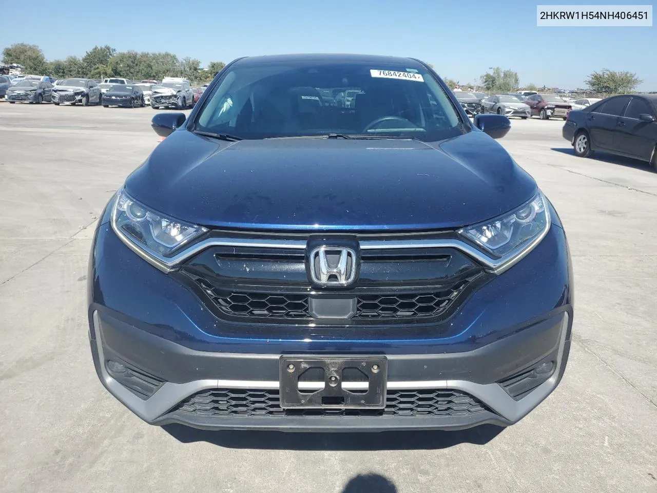 2022 Honda Cr-V Ex VIN: 2HKRW1H54NH406451 Lot: 76842404