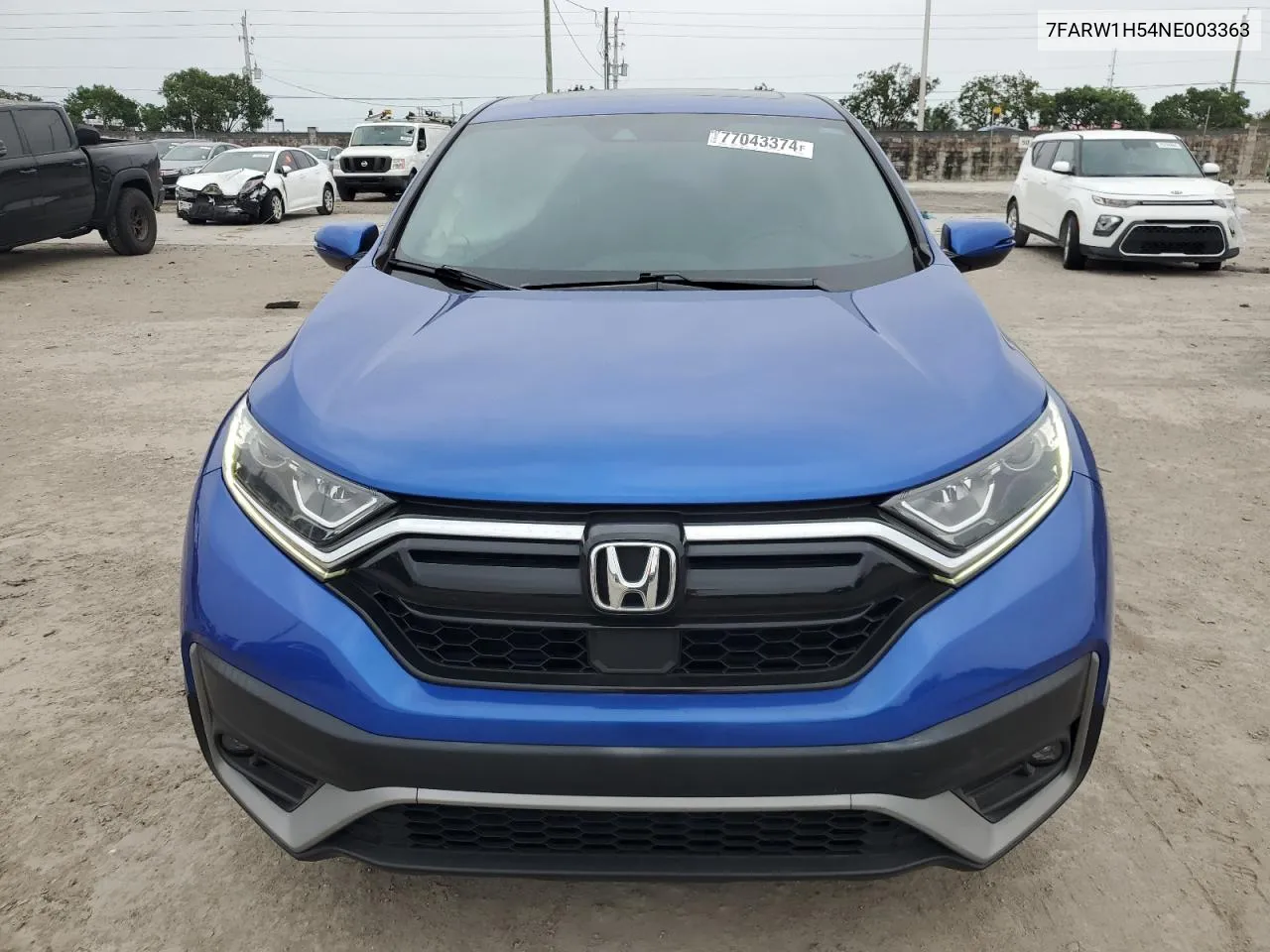 2022 Honda Cr-V Ex VIN: 7FARW1H54NE003363 Lot: 77043374