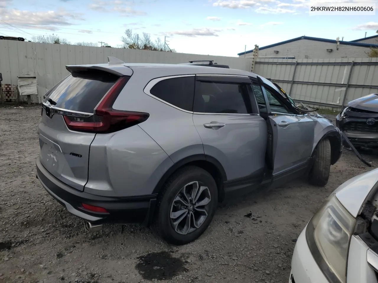 2022 Honda Cr-V Exl VIN: 2HKRW2H82NH600606 Lot: 77244994