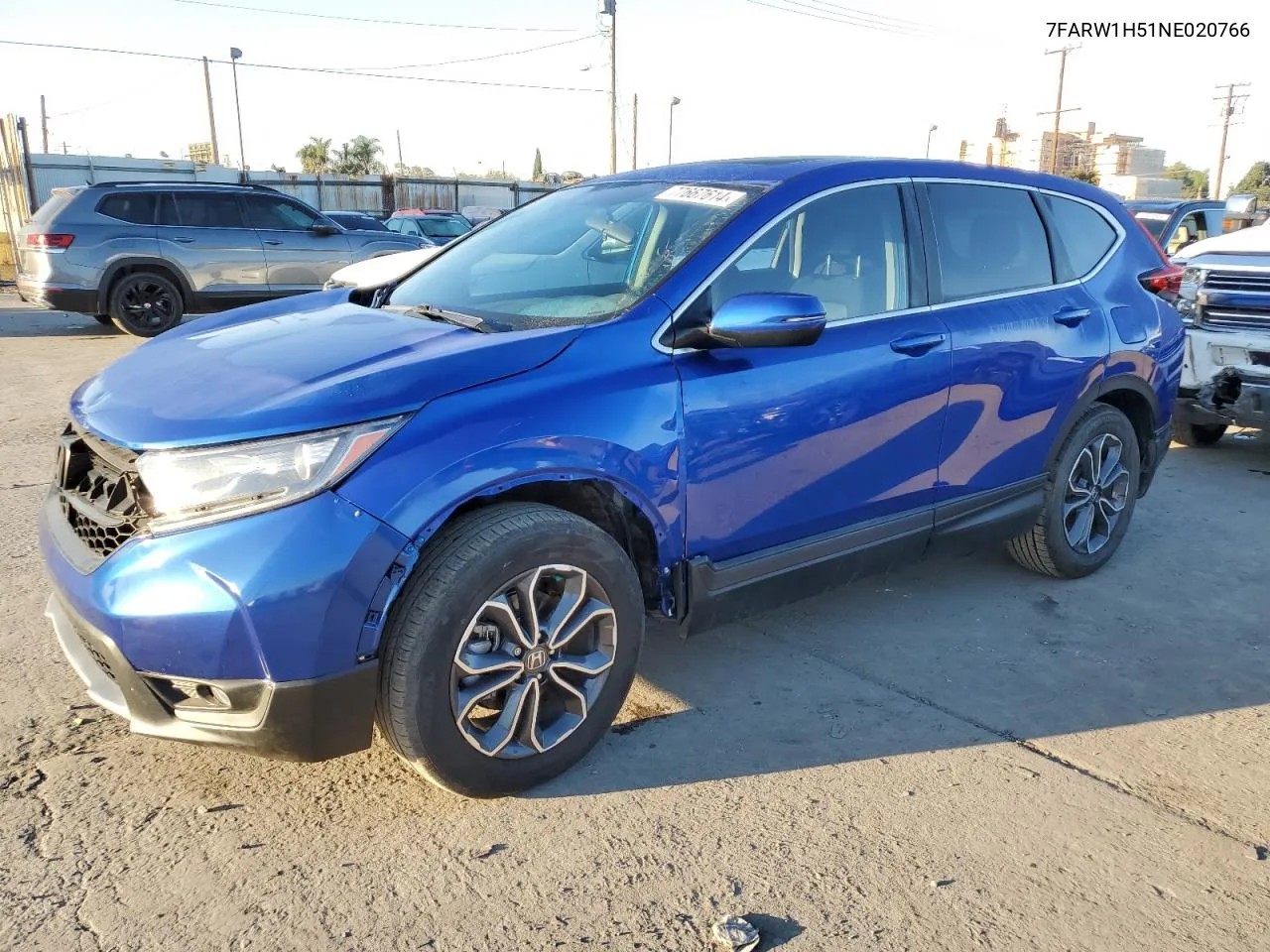 2022 Honda Cr-V Ex VIN: 7FARW1H51NE020766 Lot: 77667614