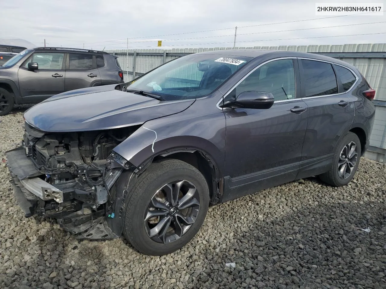 2022 Honda Cr-V Exl VIN: 2HKRW2H83NH641617 Lot: 78047934