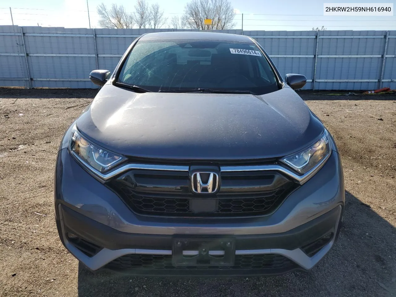 2022 Honda Cr-V Ex VIN: 2HKRW2H59NH616940 Lot: 78496614