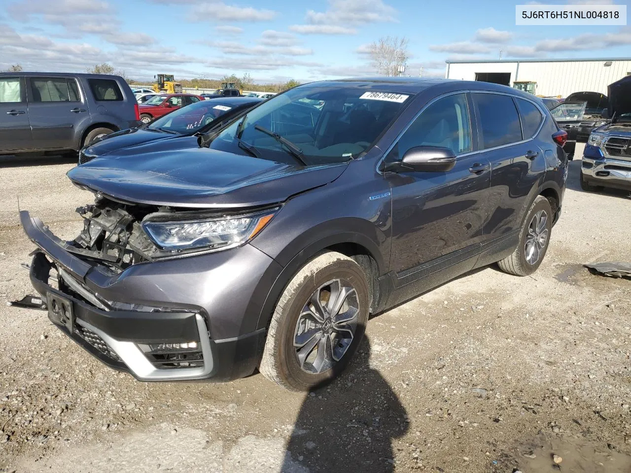 2022 Honda Cr-V Ex VIN: 5J6RT6H51NL004818 Lot: 78679464