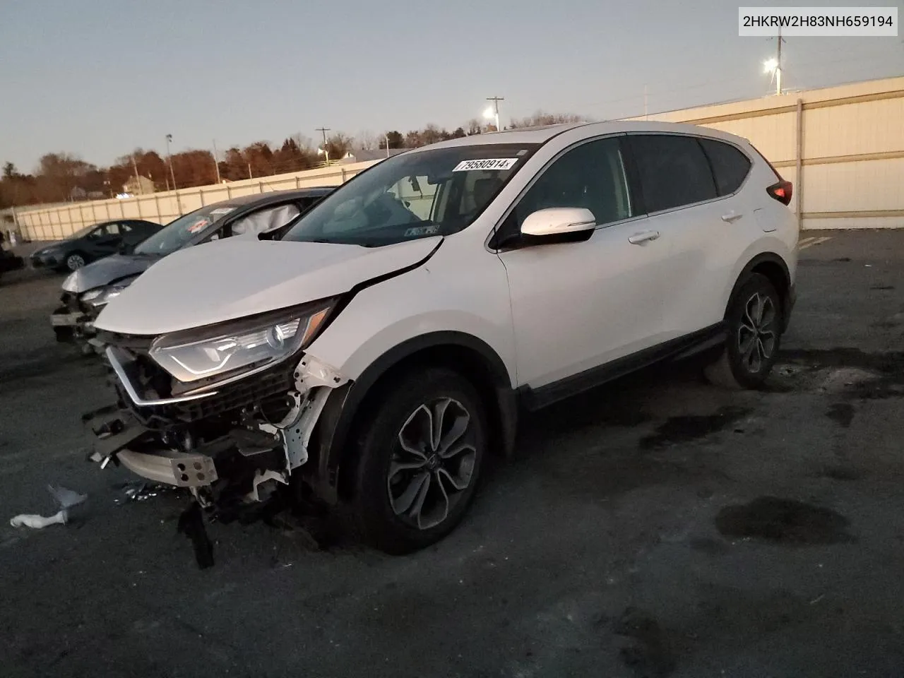 2022 Honda Cr-V Exl VIN: 2HKRW2H83NH659194 Lot: 79580914