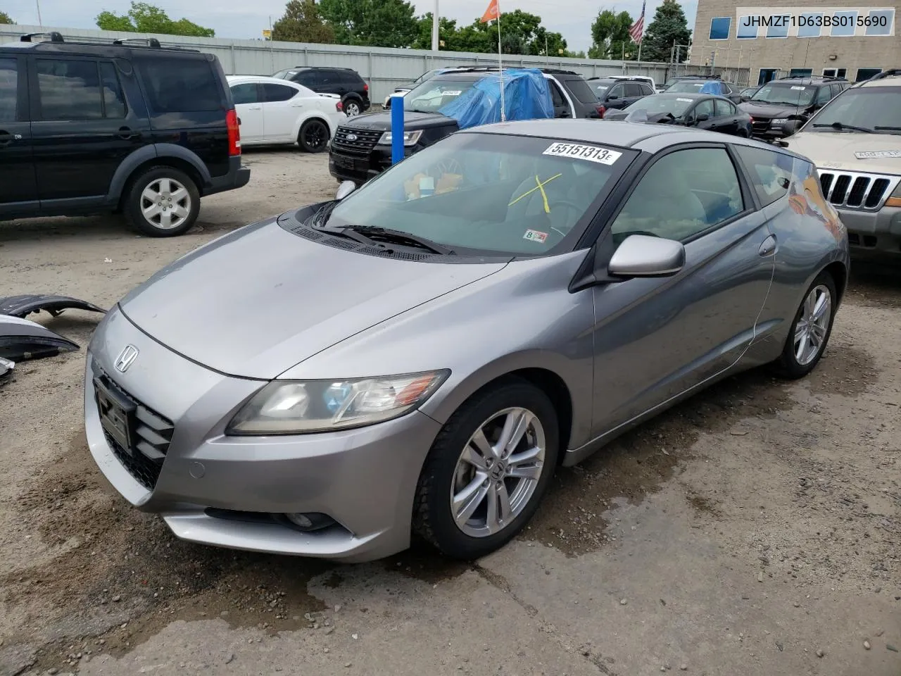 2011 Honda Cr-Z Ex VIN: JHMZF1D63BS015690 Lot: 55151313