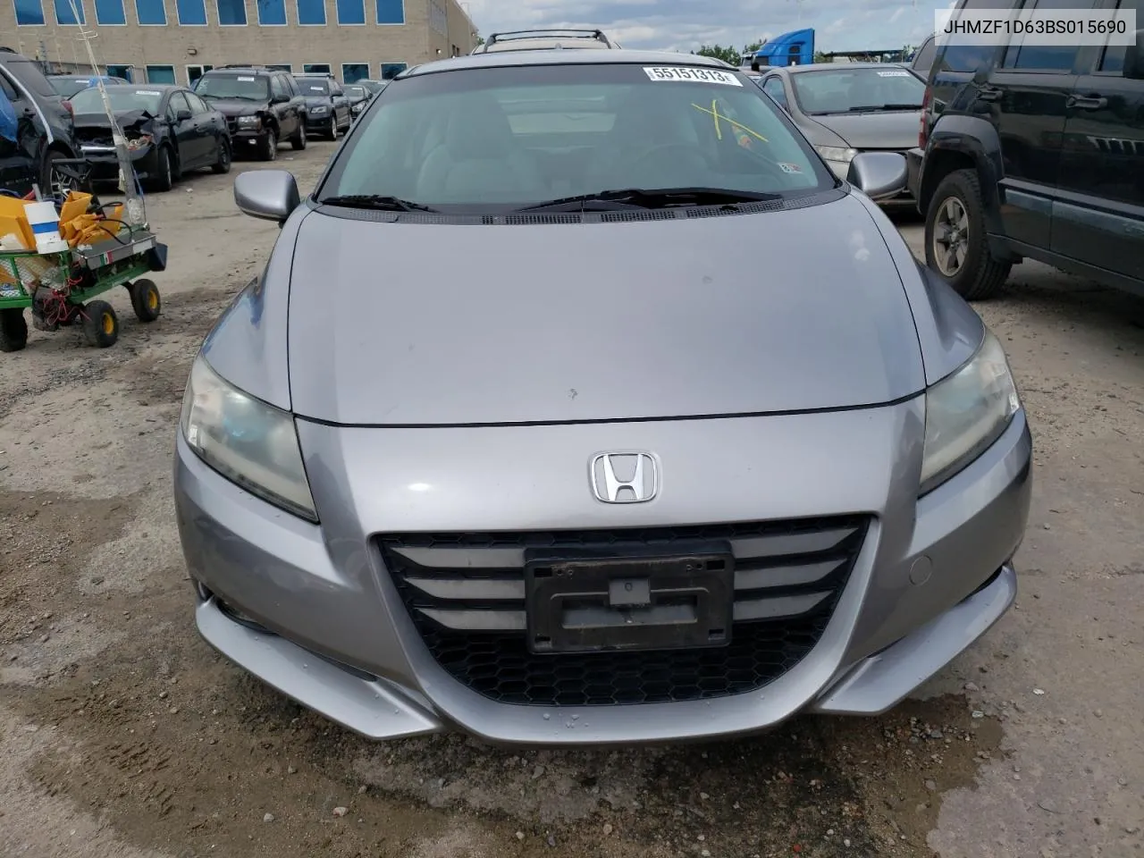 2011 Honda Cr-Z Ex VIN: JHMZF1D63BS015690 Lot: 55151313