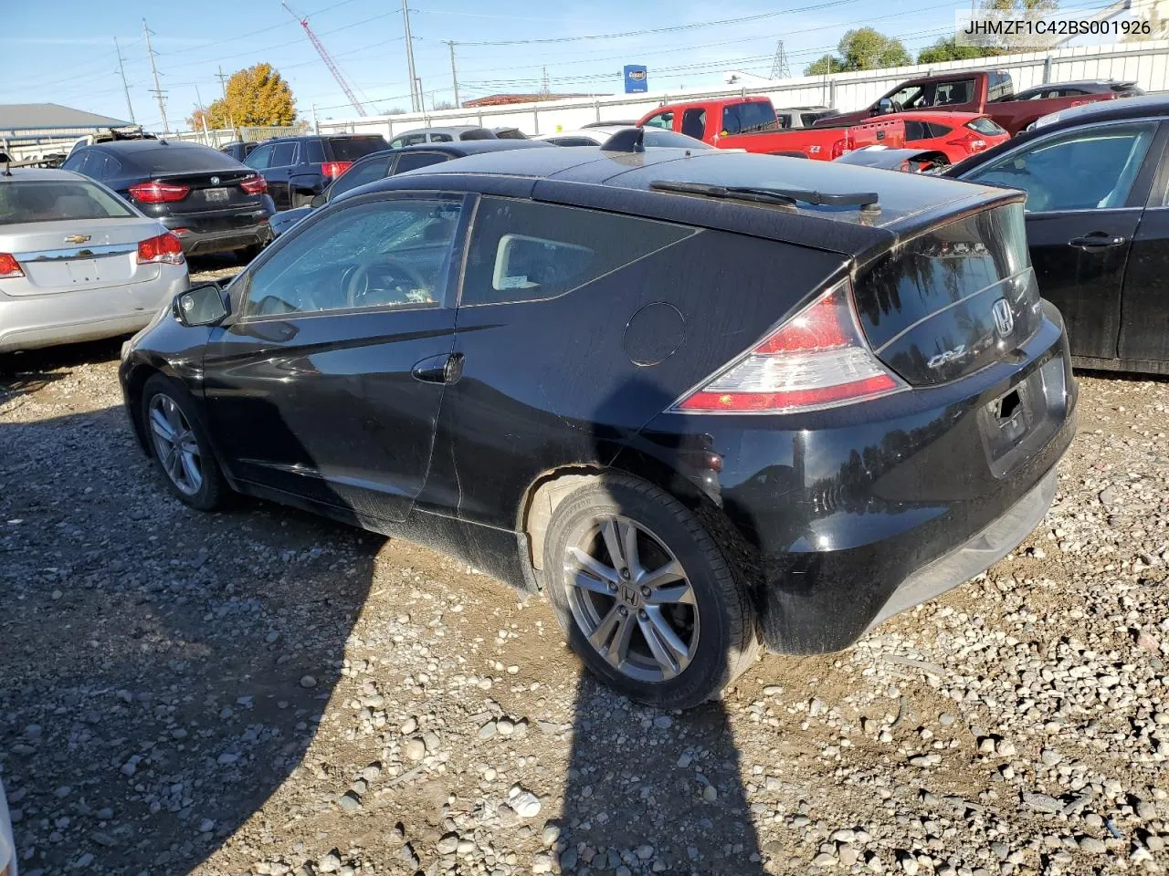 2011 Honda Cr-Z VIN: JHMZF1C42BS001926 Lot: 75164534