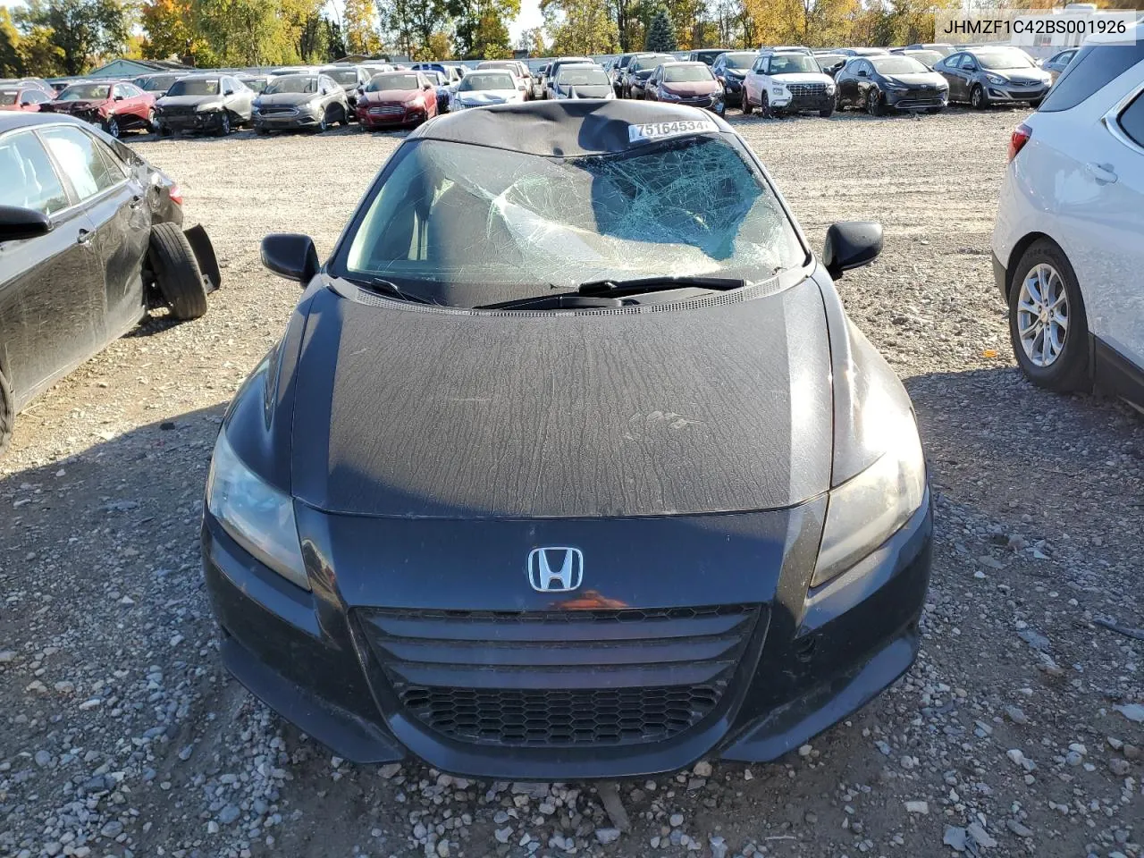 2011 Honda Cr-Z VIN: JHMZF1C42BS001926 Lot: 75164534