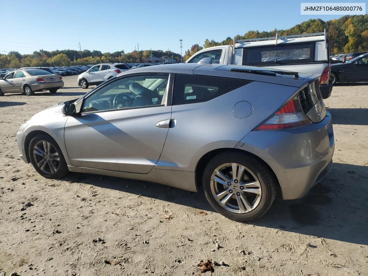 2011 Honda Cr-Z Ex VIN: JHMZF1D64BS000776 Lot: 76072864