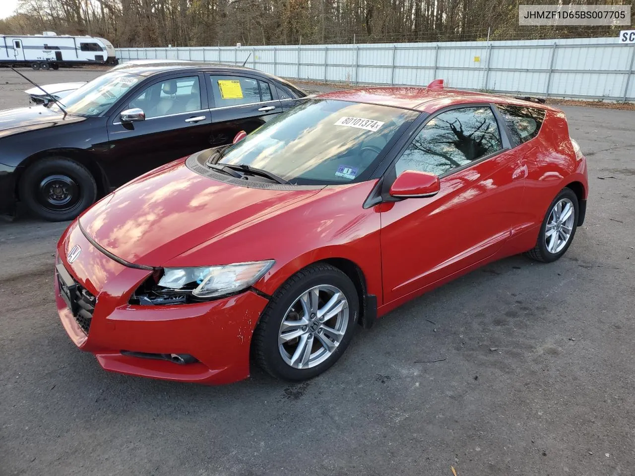 2011 Honda Cr-Z Ex VIN: JHMZF1D65BS007705 Lot: 80101374