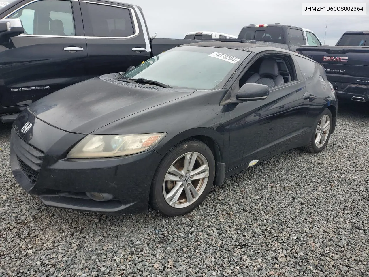 2012 Honda Cr-Z Ex VIN: JHMZF1D60CS002364 Lot: 74370204