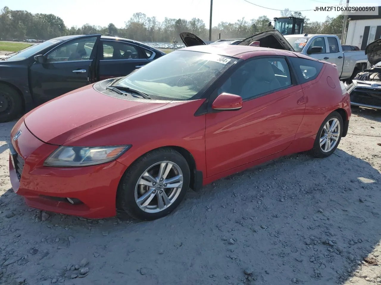 2012 Honda Cr-Z Ex VIN: JHMZF1D6XCS000590 Lot: 75358504