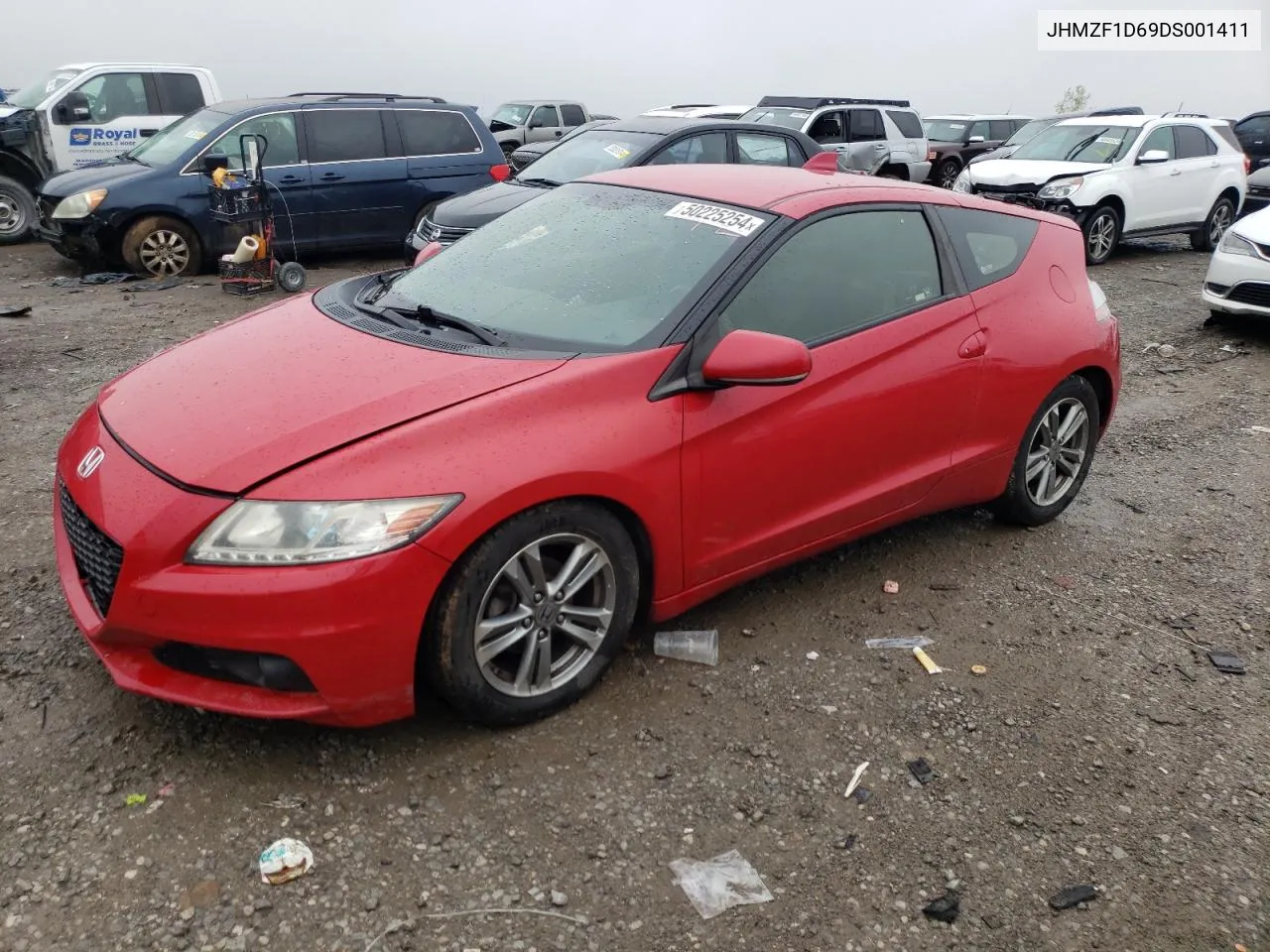 2013 Honda Cr-Z Ex VIN: JHMZF1D69DS001411 Lot: 50225254