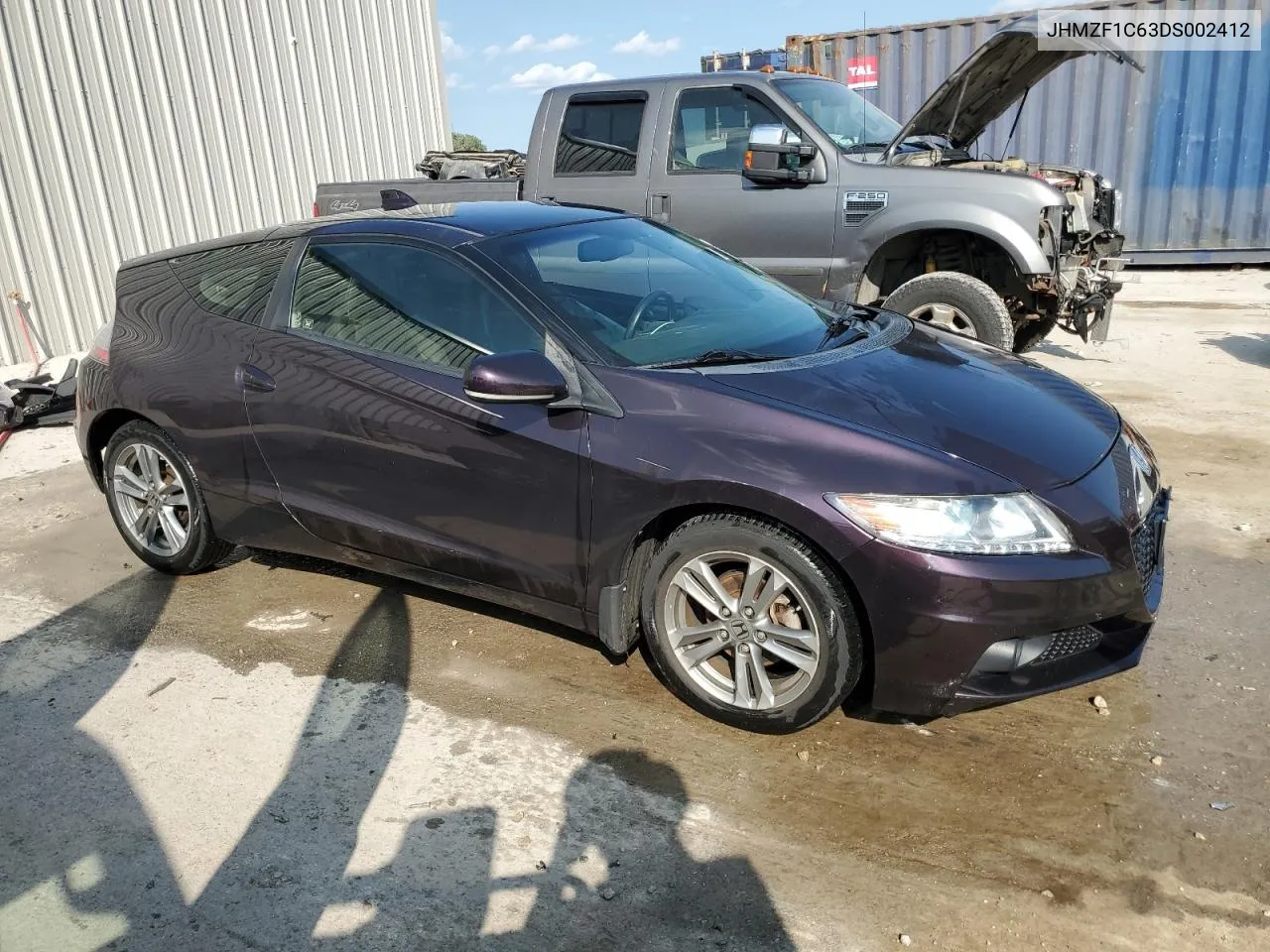 2013 Honda Cr-Z Ex VIN: JHMZF1C63DS002412 Lot: 70302734